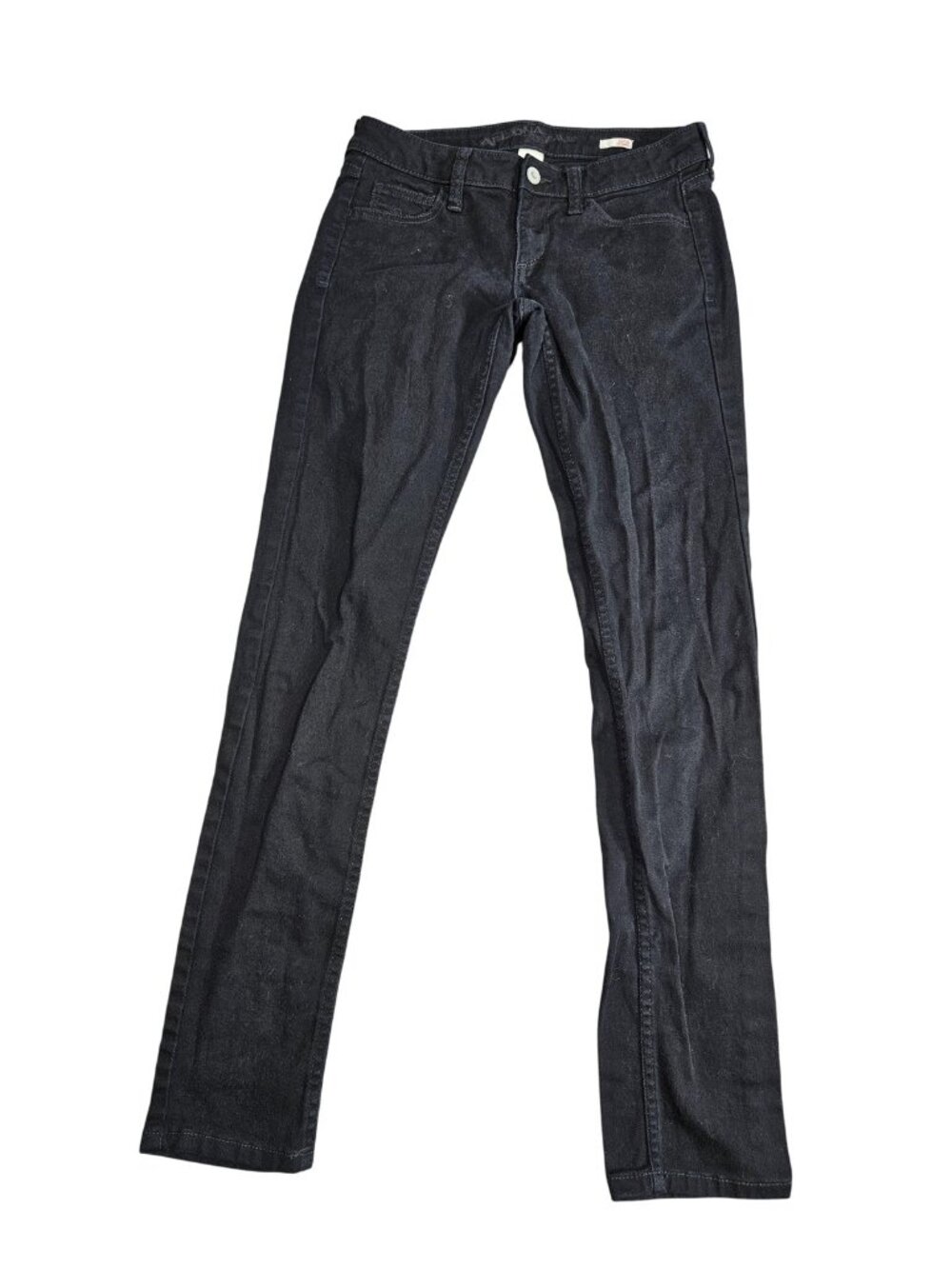 Arizona Jean Co Low Rise Super Skinny Jeans Juniors 5 Black Stretch Denim